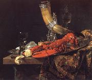 Willem Kalf Still Life with the Drinking-Horn of the Saint Sebastian Archers-Guild,Lobster and Glasses Germany oil painting artist